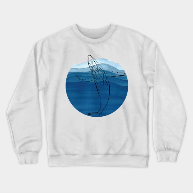 Blue ocean Crewneck Sweatshirt by Amcroga